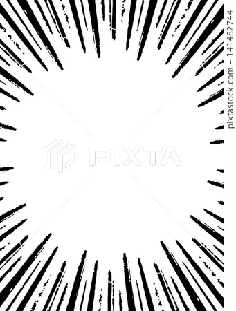 Concentration lines background, hand-drawn lines, manga style, frame, vertical orientation Concentration lines background, hand-drawn lines, manga style, frame, vertical orientation 141482744