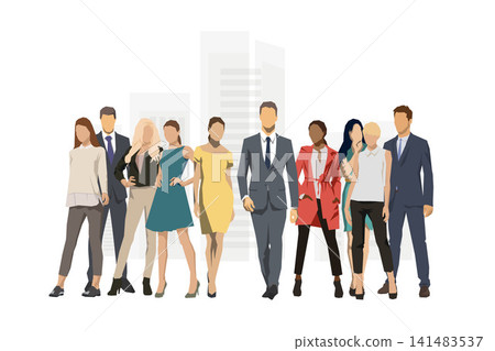 Business people, flat design vector illustration. group of men and women Business people, flat design vector illustration. group of men and women 141483537