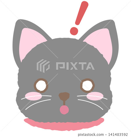 A hand-drawn style icon illustration of a black cat with an idea. A hand-drawn style icon illustration of a black cat with an idea. 141483592