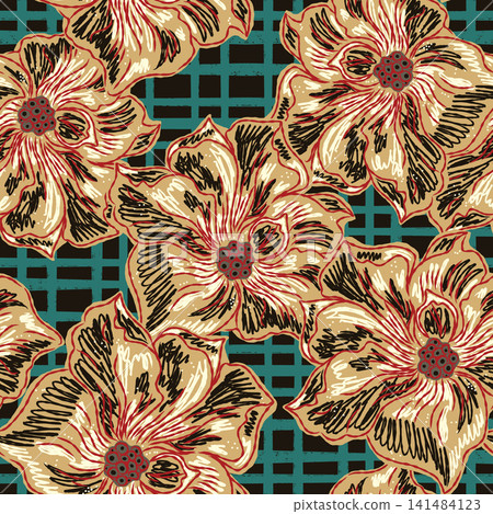 seamless pattern with flowers seamless pattern with flowers 141484123