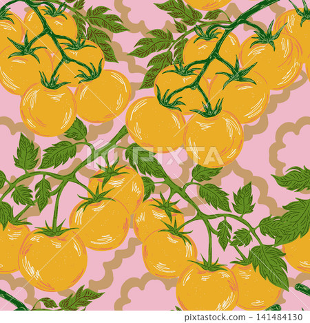 seamless pattern with orange and leaves seamless pattern with orange and leaves 141484130