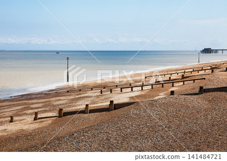 Deal Beach and Pier on Kent Coast England Deal Beach and Pier on Kent Coast England 141484721