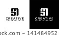 SM or MS initial letter logo design vector 141484952