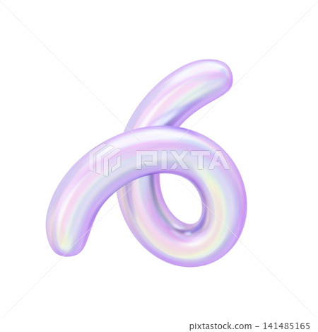 夢幻可愛的極光色彩全息3D圖示 - 旋轉 夢幻可愛的極光色彩全息3D圖示 - 旋轉 141485165
