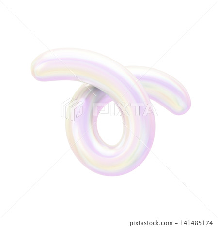 夢幻可愛的極光色彩全息3D圖示 - 旋轉 夢幻可愛的極光色彩全息3D圖示 - 旋轉 141485174