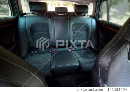 Empty modern car back seat interior Empty modern car back seat interior 141485494