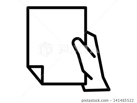 Icon of a hand holding documents 141485522