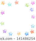 Colorful star frame 141486254