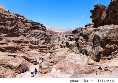 Jordanian desert at Petra 141486750