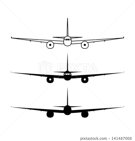 Passenger airplane icon. Passenger airplane icon. 141487008