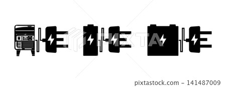 Power Sources Icon Set Power Sources Icon Set 141487009