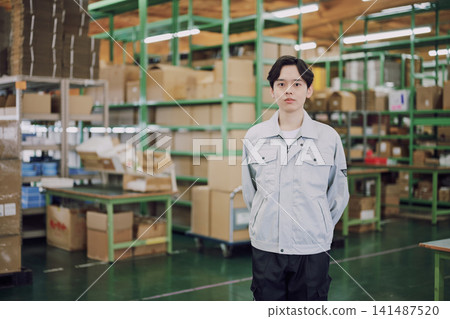 Portrait of a man working in a warehouse Portrait of a man working in a warehouse 141487520