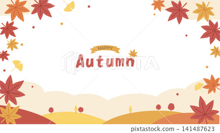 Autumn theme: Maple and ginkgo leaf background - Stylish vector material - Autumn leaves Autumn theme: Maple and ginkgo leaf background - Stylish vector material - Autumn leaves 141487623