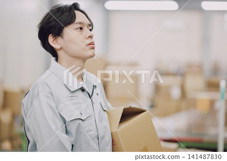 Man checking goods in the warehouse Man checking goods in the warehouse 141487830
