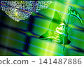 Halloween - Abstract blue rays 141487886