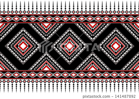 American Navajo pattern design. Ethnic ornament on the carpet. Aztec style. Tribal. motif. Boho, ornament, clothing, textile, wrapping, background, wallpaper, carpet, embroidery, print American Navajo pattern design. Ethnic ornament on the carpet. Aztec style. Tribal. motif. Boho, ornament, clothing, textile, wrapping, background, wallpaper, carpet, embroidery, print 141487892