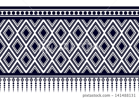 Seamless geometric ethnic oriental pattern. Geometric ethnic pattern. Ethnic pattern design for fabric, clothing, textile, wrapping, background, wallpaper, carpet, print, embroidery style Seamless geometric ethnic oriental pattern. Geometric ethnic pattern. Ethnic pattern design for fabric, clothing, textile, wrapping, background, wallpaper, carpet, print, embroidery style 141488131
