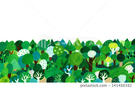 A lush forest landscape with trees of various colors. A lush forest landscape with trees of various colors. 141488382