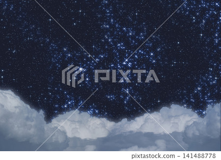 Night Starry Sky and Clouds 141488778