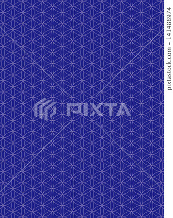 Dark blue Flower of Life background 141488974