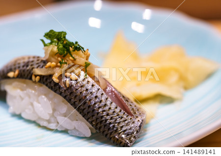 Gizzard shad nigiri sushi Gizzard shad nigiri sushi 141489141