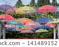 Colorful umbrella sky 141489152