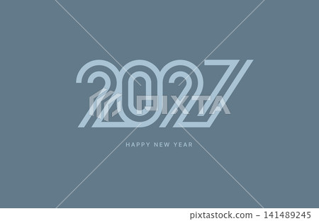 2027 New Year logo and number design. 2027 New Year logo and number design. 141489245