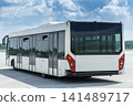 Airport shuttle bus in daylight 141489717