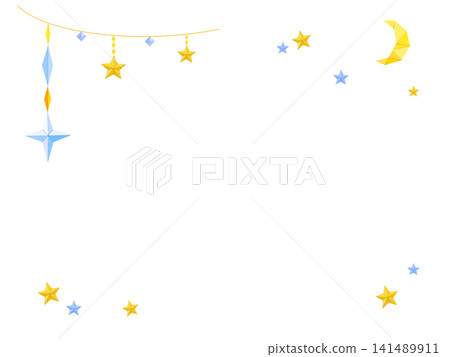 A background image of a night sky scattered with colorful origami stars. A background image of a night sky scattered with colorful origami stars. 141489911