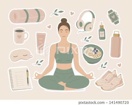 Morning Routine Sticker Set Morning Routine Sticker Set 141490720