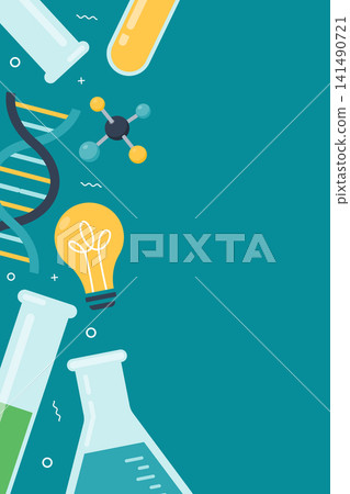 Chemistry Laboratory Banner with Flask Illustration Chemistry Laboratory Banner with Flask Illustration 141490721