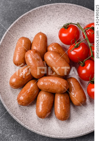 Chicken or pork grilling sausages with garlic, salt, and spices. Grilling sausages Chicken or pork grilling sausages with garlic, salt, and spices. Grilling sausages 141490825