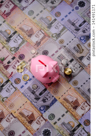 A piggy bank as a concept for storing, accumulating, and saving financial resources. A piggy bank A piggy bank as a concept for storing, accumulating, and saving financial resources. A piggy bank 141491171