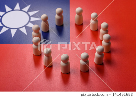 Wooden figurines as a concept for human resources, recruiting team members. Wooden figurines Wooden figurines as a concept for human resources, recruiting team members. Wooden figurines 141491698
