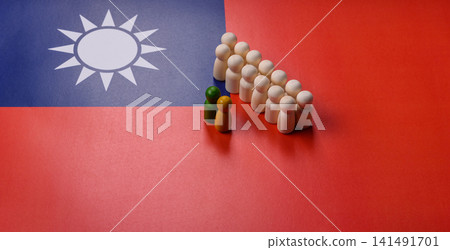 Wooden figurines as a concept for human resources, recruiting team members. Wooden figurines Wooden figurines as a concept for human resources, recruiting team members. Wooden figurines 141491701