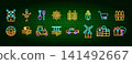 Farm Agriculture Neon Objects 141492667