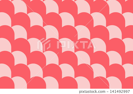 pink and coral scallop pattern background pink and coral scallop pattern background 141492997