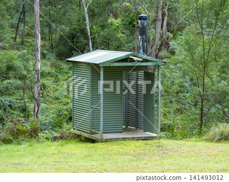 A small public toilet in a remote campground in the Blue Mountains A small public toilet in a remote campground in the Blue Mountains 141493012