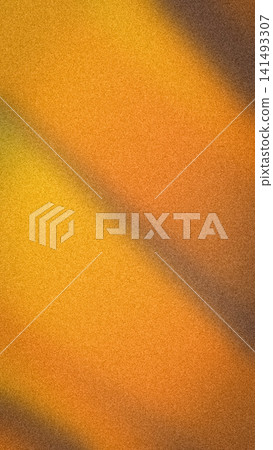 Abstract grainy background featuring a warm gradient of orange, yellow, and brown tones. This vertical textured blur is perfect for banners and modern wallpapers 141493307