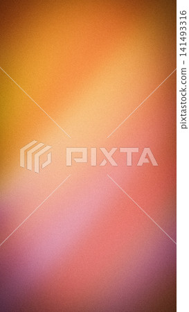 Abstract vertical grainy gradient background with warm orange, yellow, pink, and purple tones. Perfect blurred texture for modern wallpapers, banners, and art 141493316
