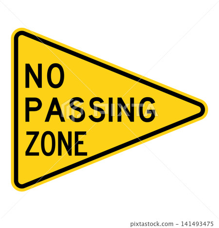 American road signs: No passing zones American road signs: No passing zones 141493475