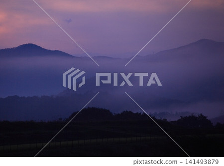 A plateau with morning mist A plateau with morning mist 141493879