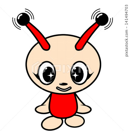 Alien character with antennae - illustration material Alien character with antennae - illustration material 141494703