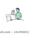 Assistance for elderly women by female staff 141494831
