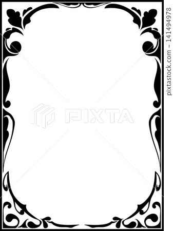 Decorative frame. Art Nouveau style. (A4 size) Decorative frame. Art Nouveau style. (A4 size) 141494978