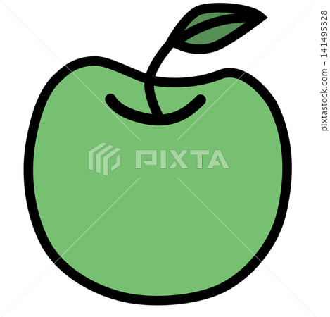 Illustration of a simple green apple 141495328