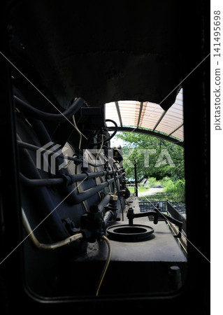 View from the driver's cab of the steam locomotive at Funato Children's Park View from the driver's cab of the steam locomotive at Funato Children's Park 141495698
