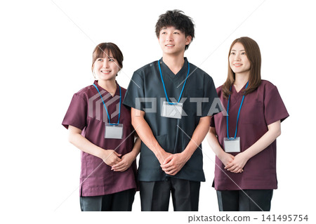 Doctors, doctors and nurses wearing scrubs Doctors, doctors and nurses wearing scrubs 141495754