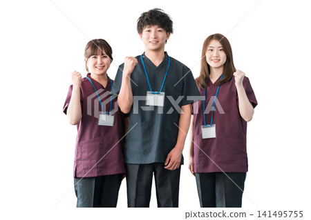Doctors, doctors and nurses wearing scrubs Doctors, doctors and nurses wearing scrubs 141495755