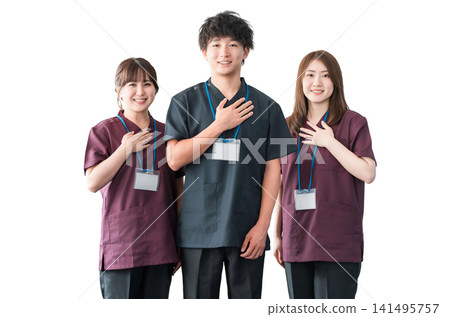 Doctors, doctors and nurses wearing scrubs Doctors, doctors and nurses wearing scrubs 141495757